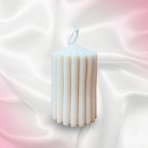 Cylindrical Ribbed Candle